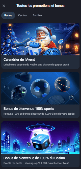 Bonuses au Twin Casino Découvrez Casino Twin avec Bonus sans Dépôt et Code Bonus